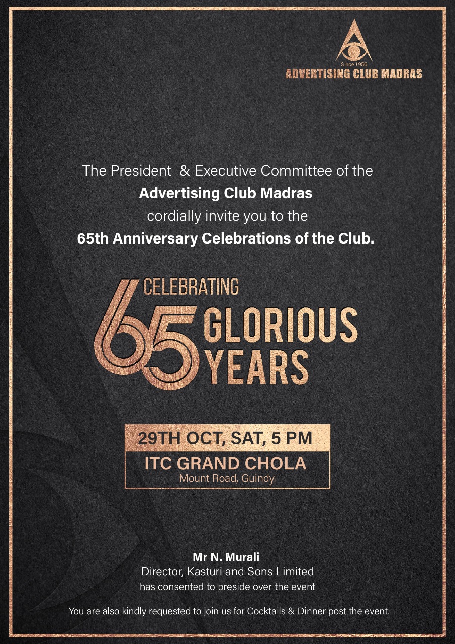 AdClub Madras 65th Anniversary Celebrations